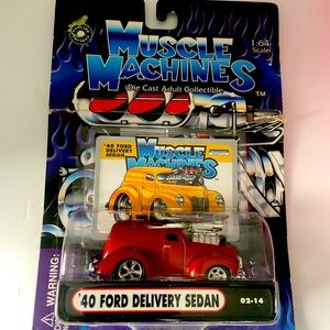 Muscle Machines  Die Cast Adult Collectible Red '40 Ford Delivery new